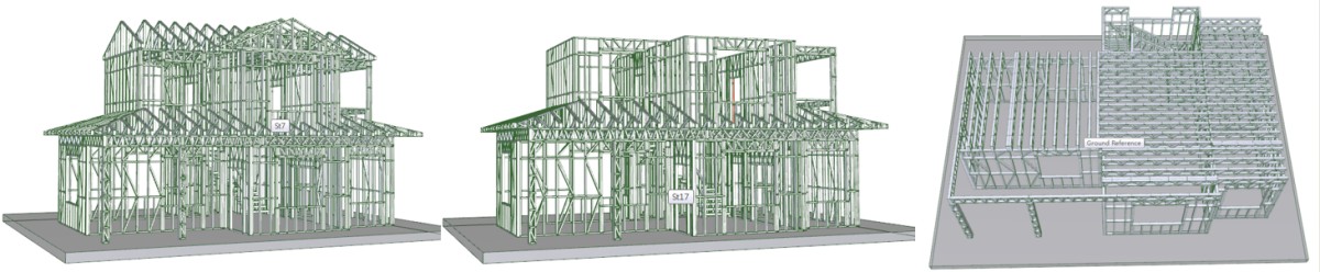 轻钢房屋主体框架三个 Mediterranean Style Light Steel Villa