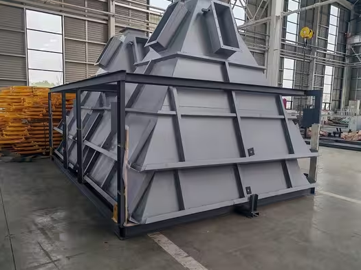 Steel dust collection hopper