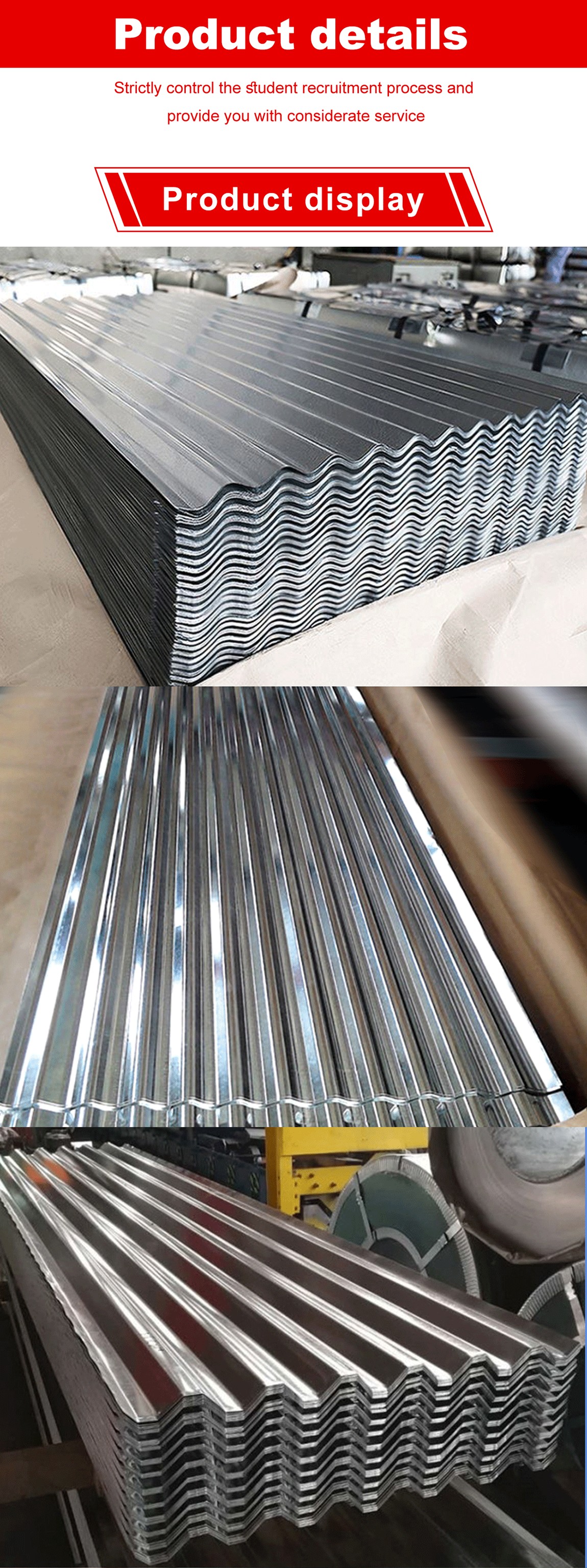 Galvanized roofing sheet