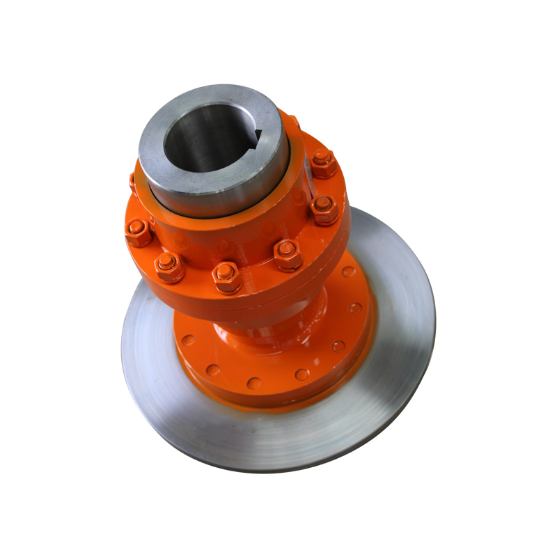 Pin position of drum gear coupling with brake disc