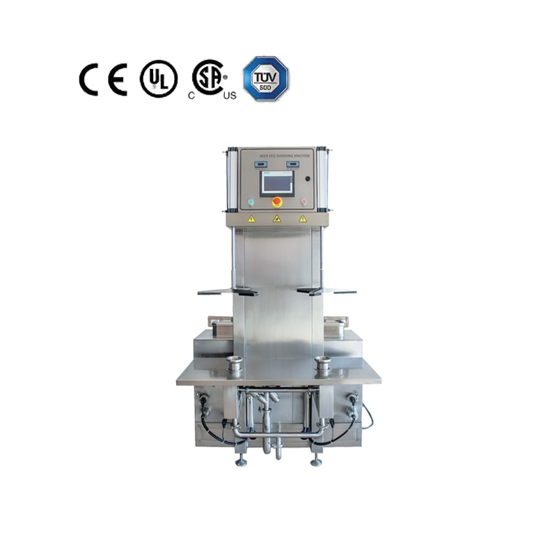 Beer keg filling and washing machine
