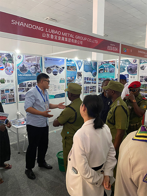 Shandong LUBAO metal group hosts the minister of public security of Tanzania at the steel industry exhibition