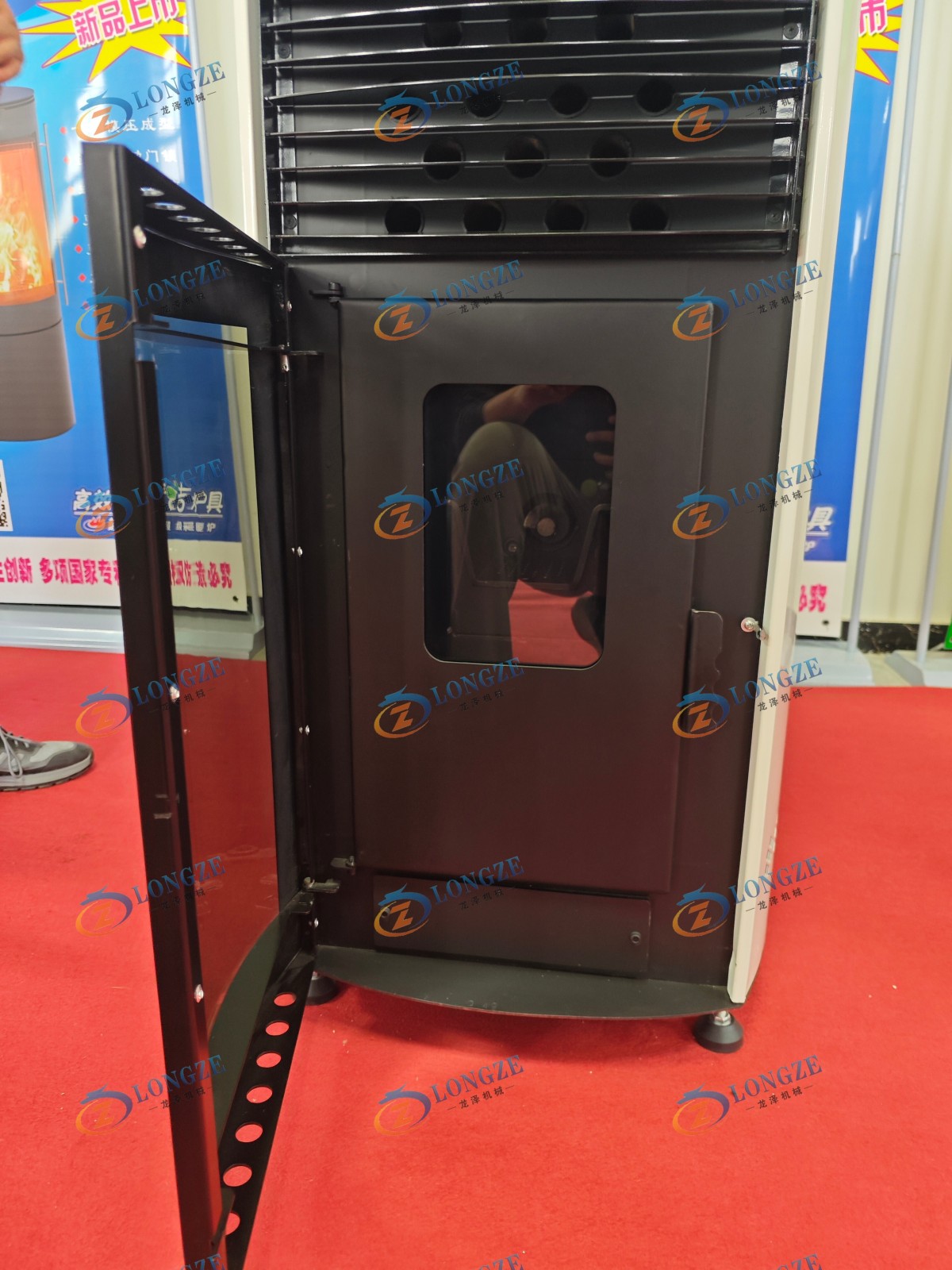 New Appearance - Large Glass Pellet Hot Air Stove