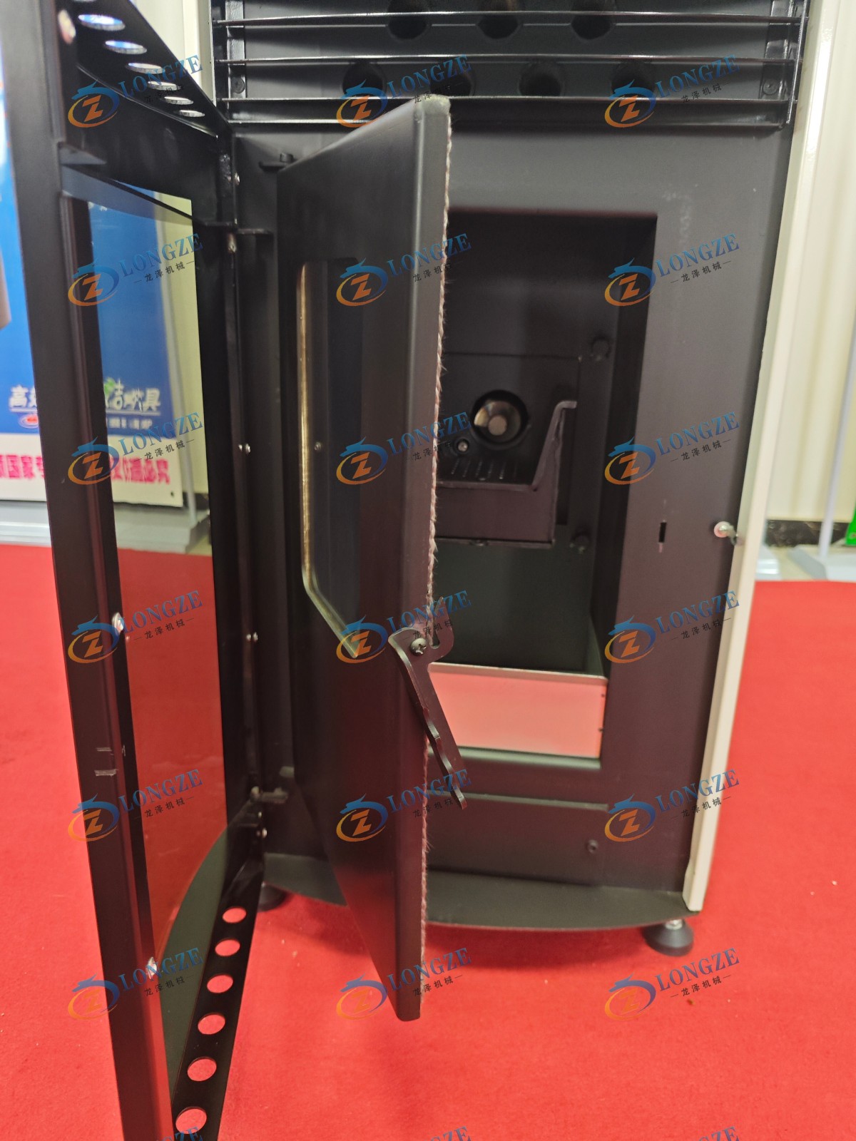 New Appearance - Large Glass Pellet Hot Air Stove