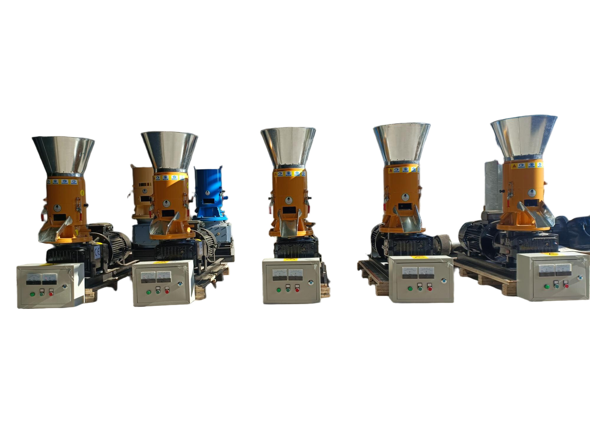15KW SKJ250 Flat Die Wood Pellet Mchine