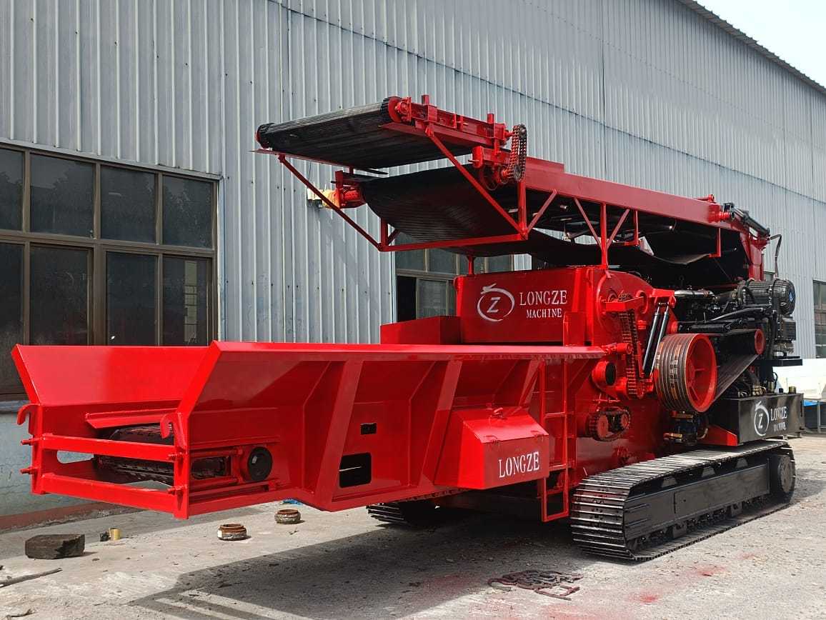 ??LONGZE WHOLE HYDRAULIC CONTROL CRAWLER WOOD CHIPPER SEND TO EUROPE