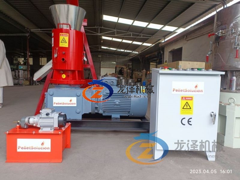 Export to Spain 30KW XGJ350 wood pellet machine