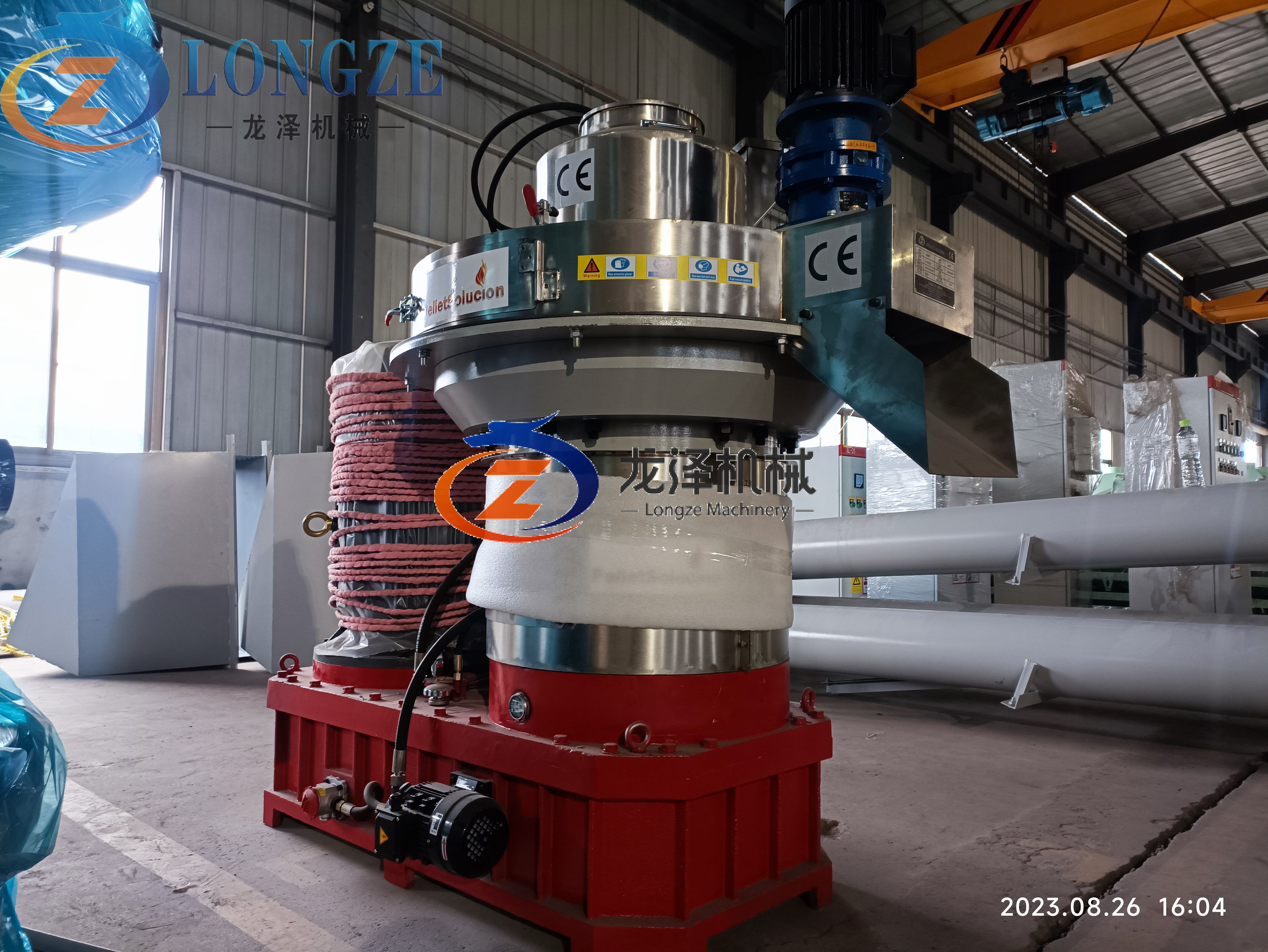 55KW450 VERTICAL RING DIE PELLET MACHINE SHIPPED TO EUROPE