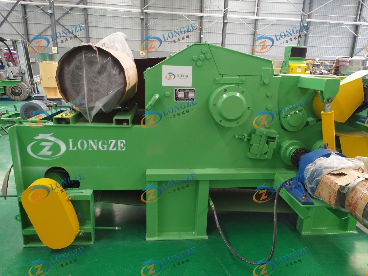 Working procedure of drum wood chipper