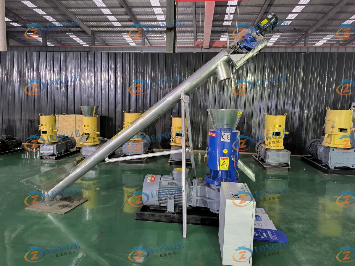 6.jpg Product introduction: Vertical flat die pellet machine