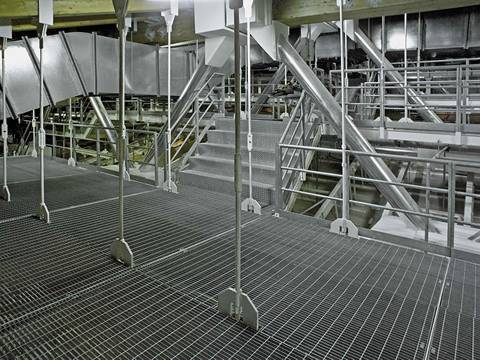 light duty steel grating- application as celling