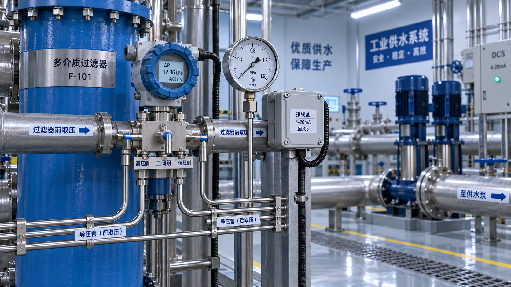 供水差压变送器读数波动该先检查哪里