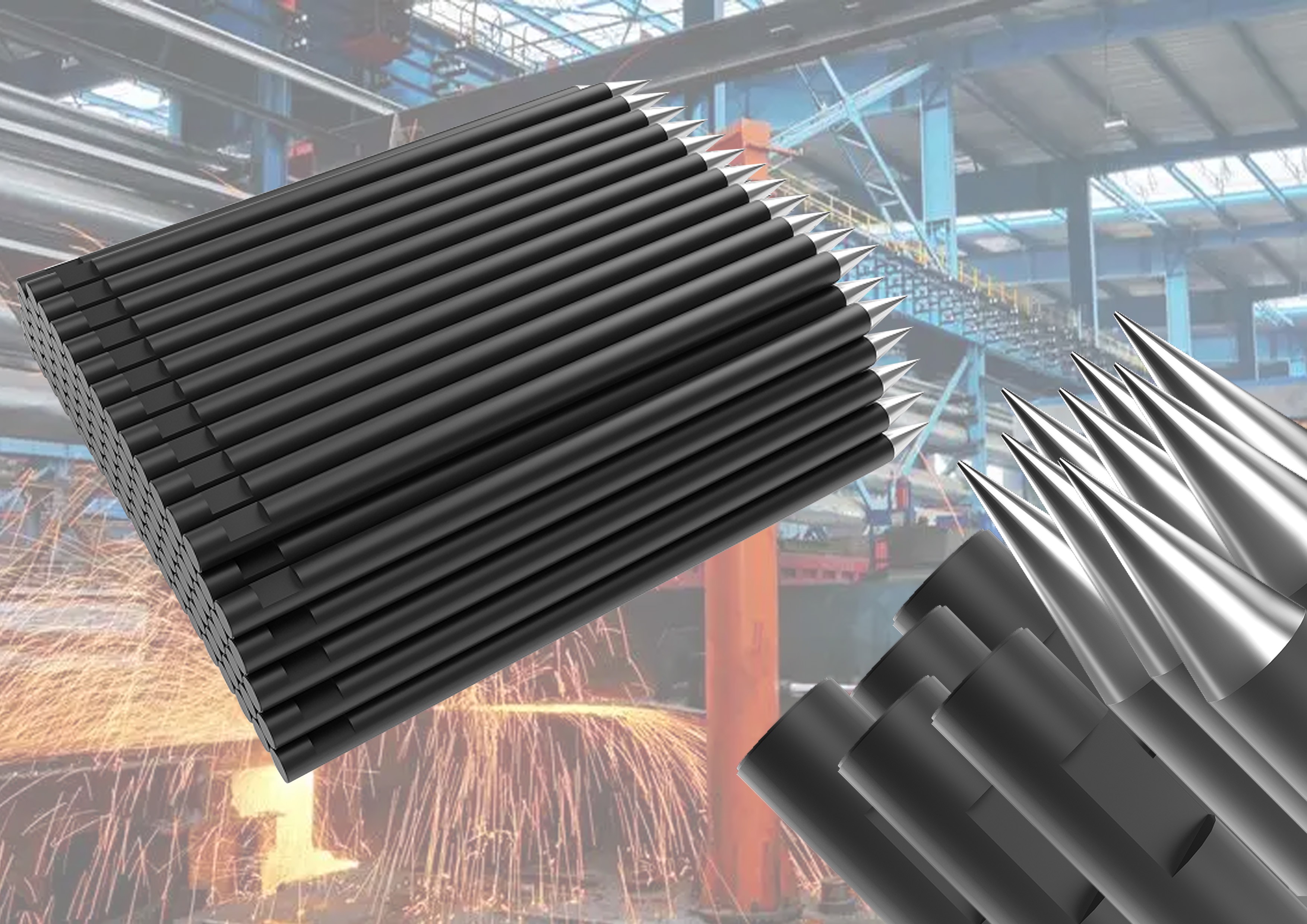 Poking drill rod