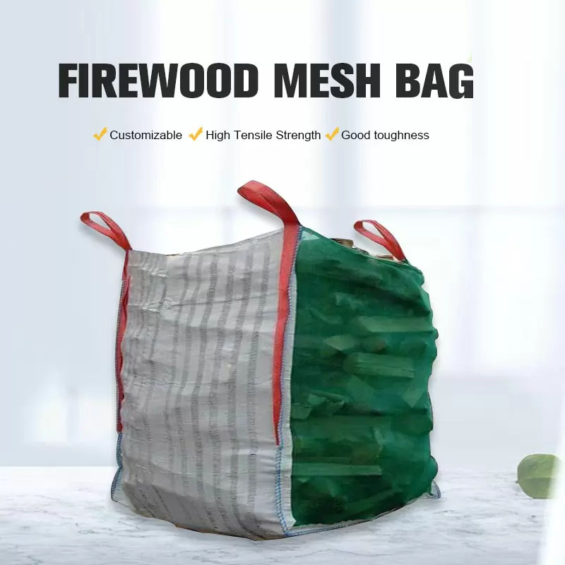 Breathable Firewood Mesh Bag Ventilated Big Bag Packing Onion Potato Vegetable