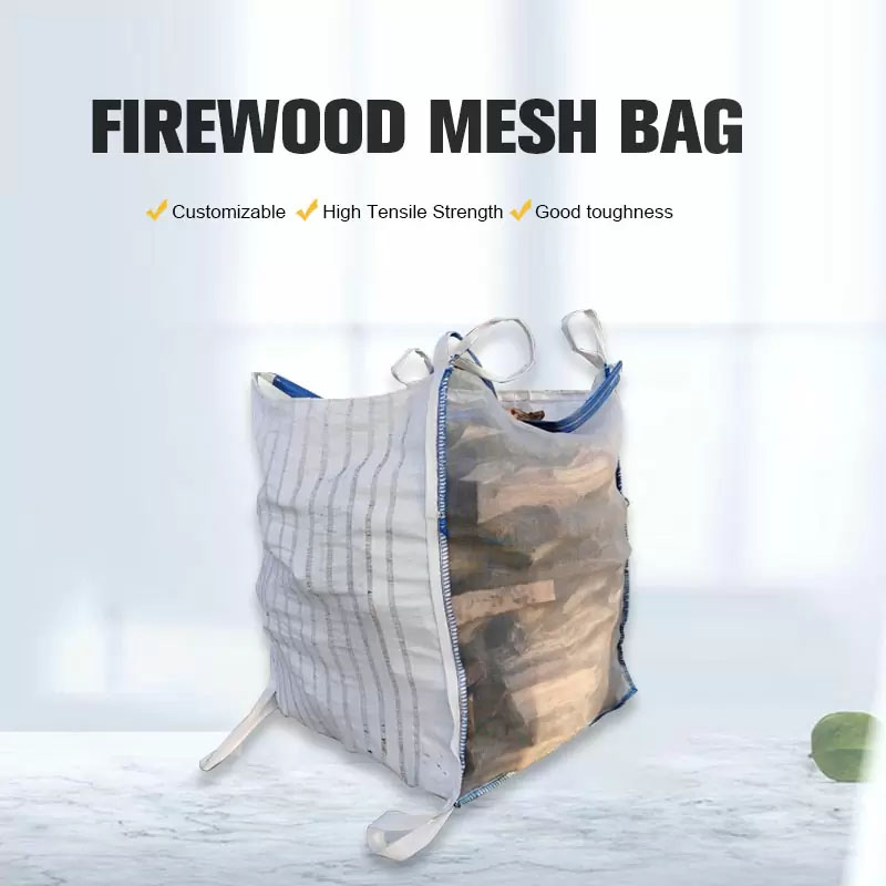 Breathable Firewood Onion Potato Packing Mesh Big Bulk Bag
