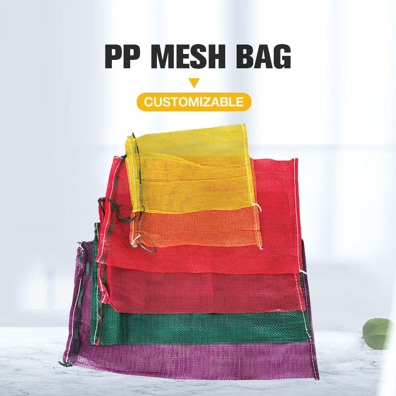 PP Woven Vegetable Packing Onion Potato Garlic Mesh Bags