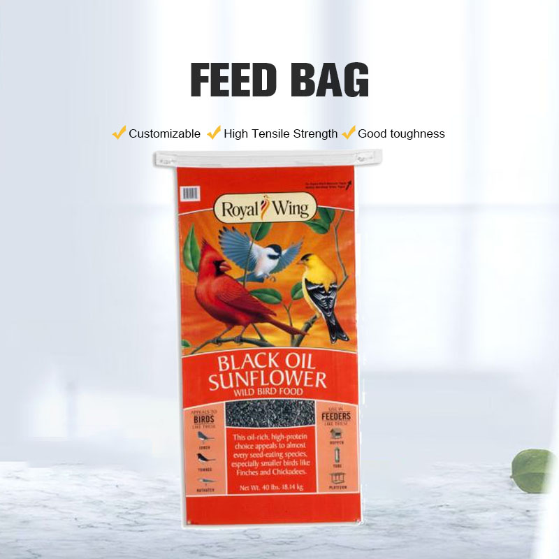 China colorful Bopp woven animal feed bag