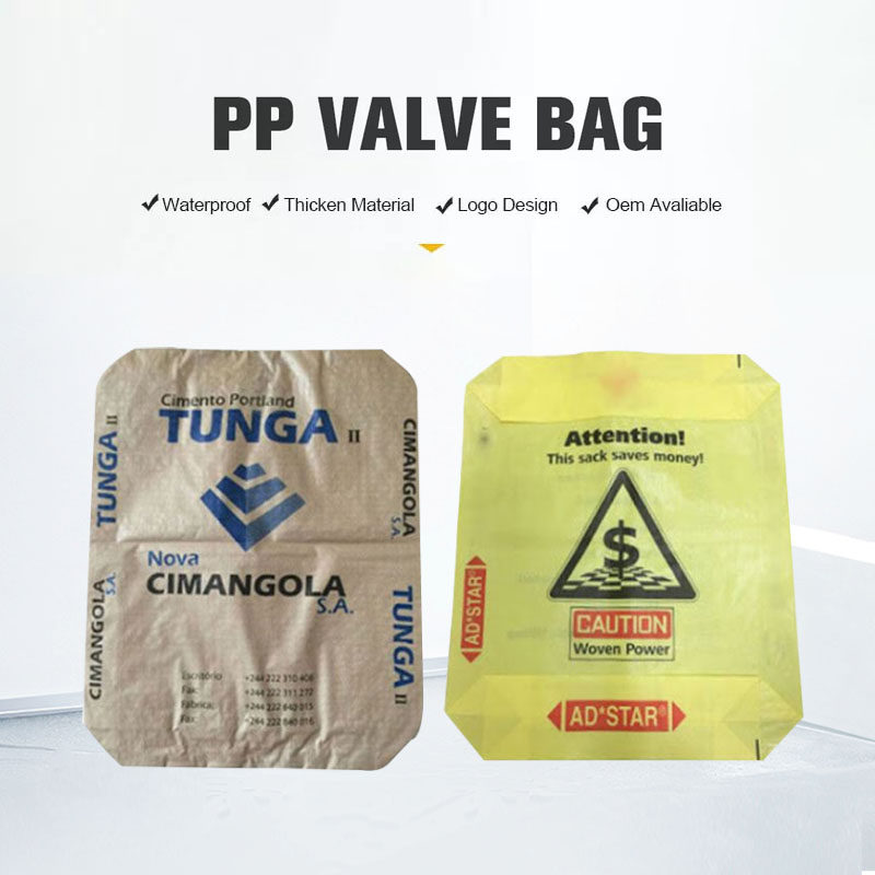 Custom Polypropylene Woven Valve AD STAR Bag for Tile Adhesive Packaging
