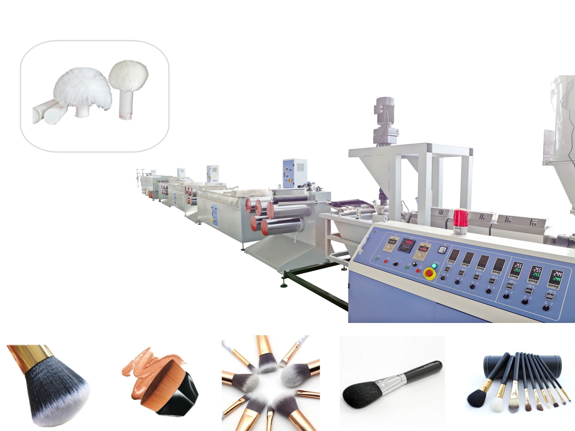 PET PBT cosmetic brush filament extruder machine