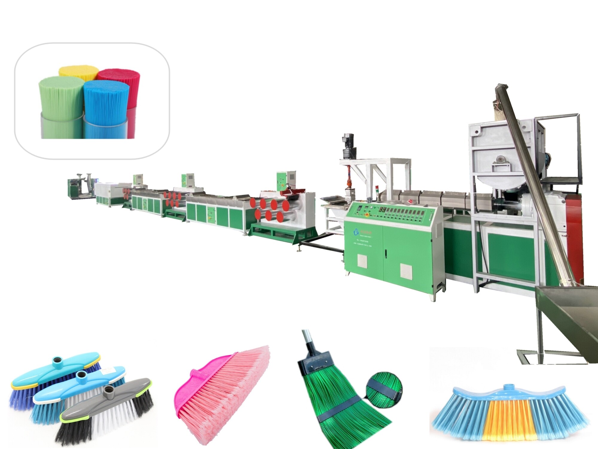 PET PP broom filament extruder machine