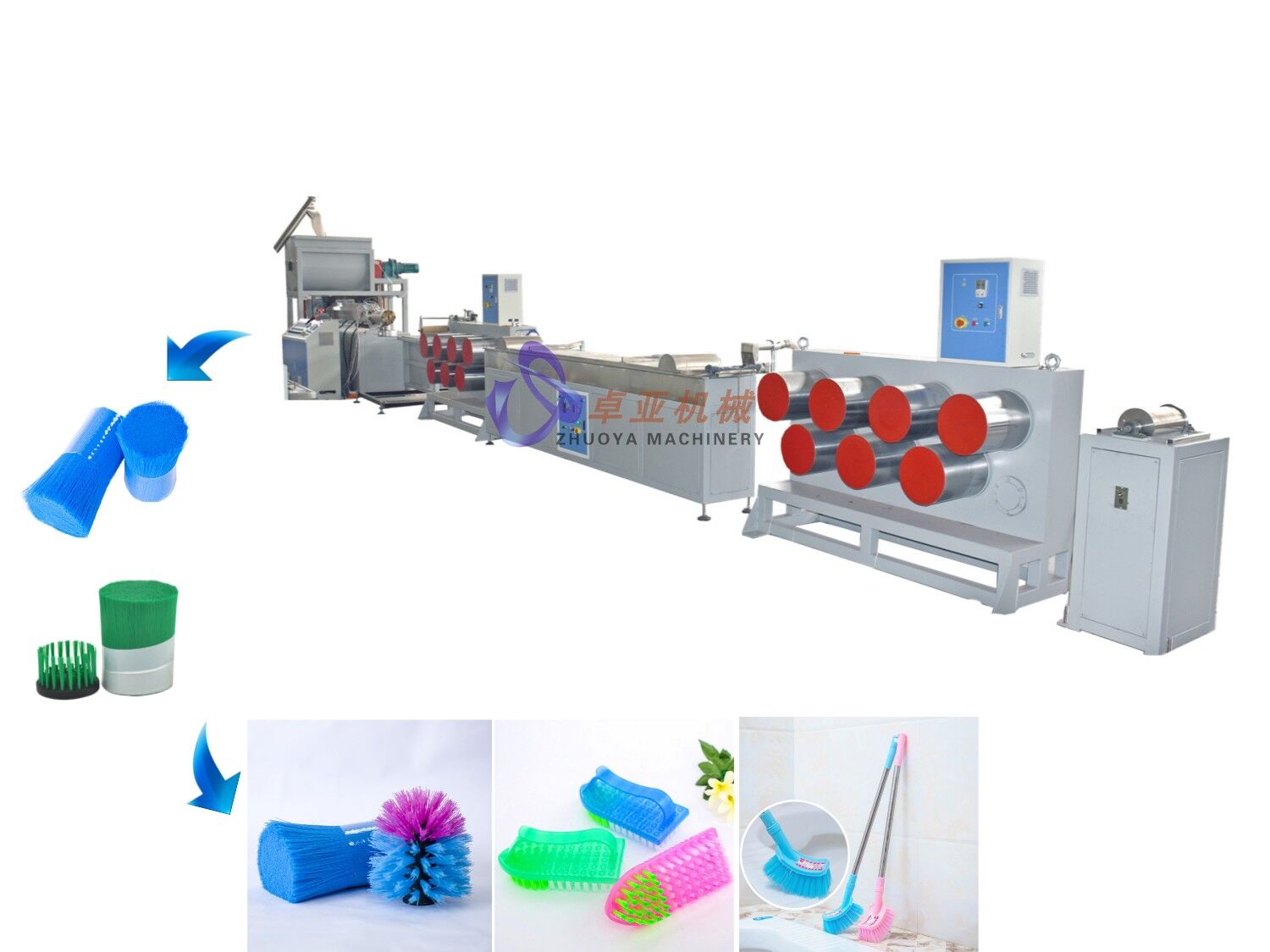 PET brush filament extruder machine