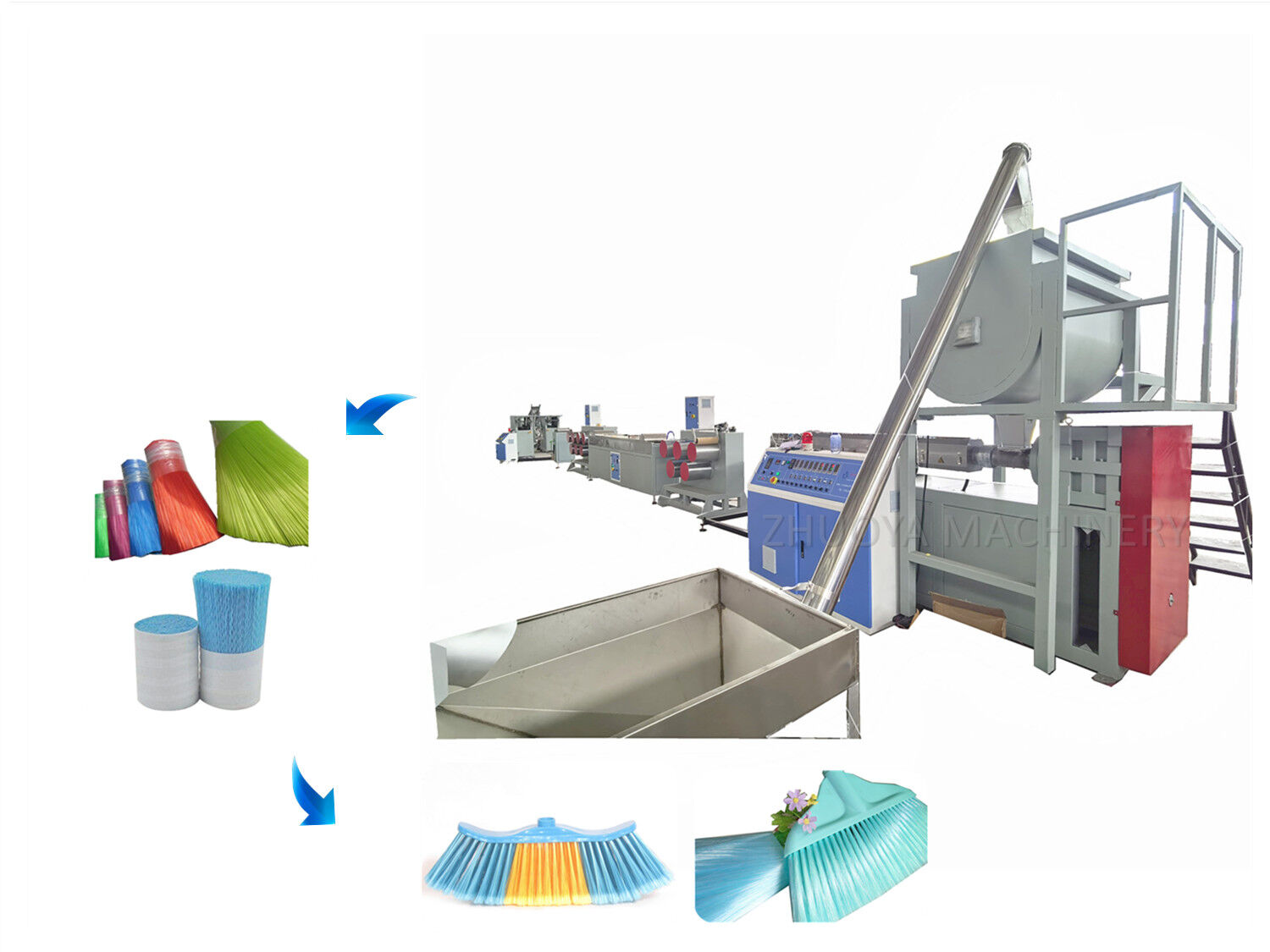 PET broom filament extruder machine