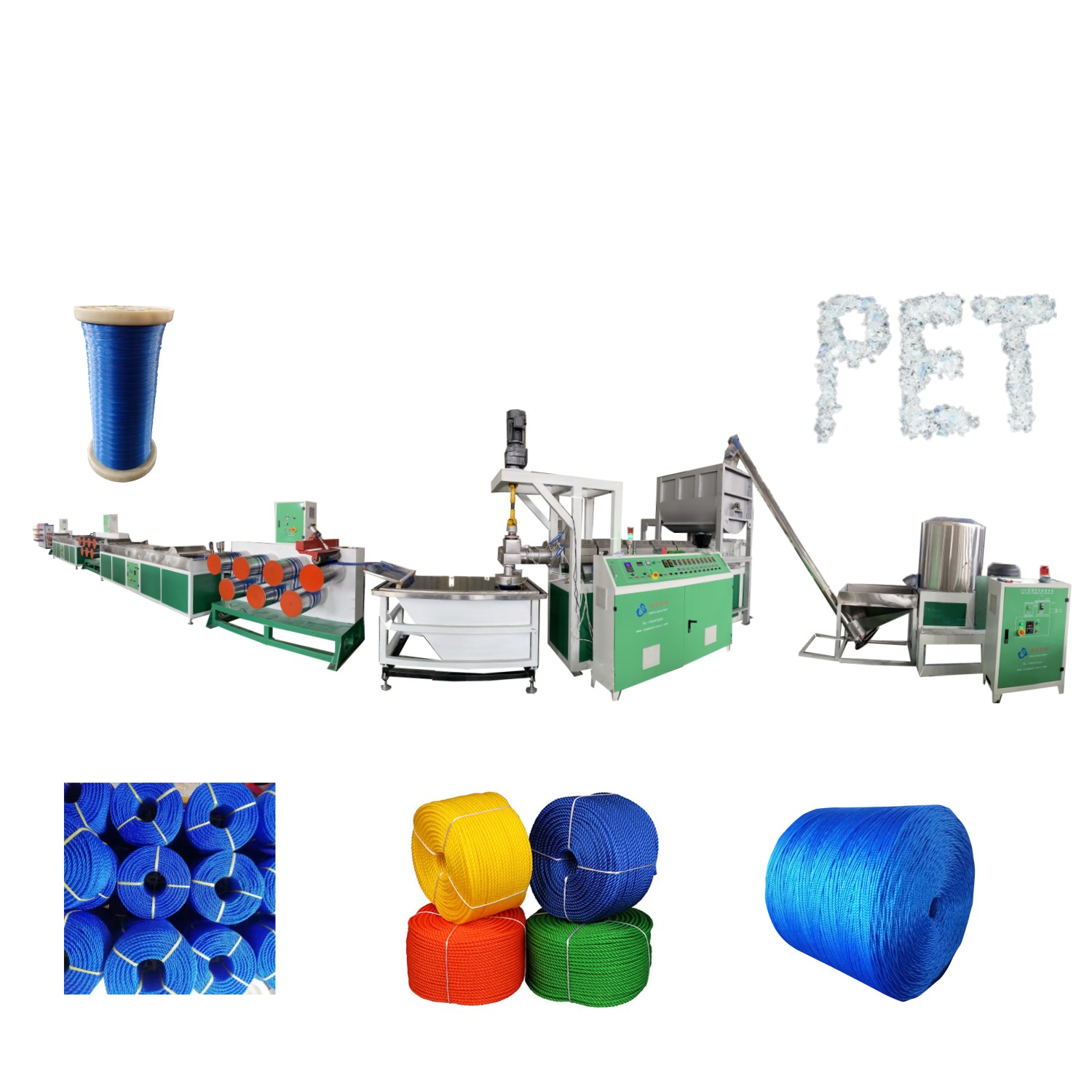 PET rope filament extruder machine
