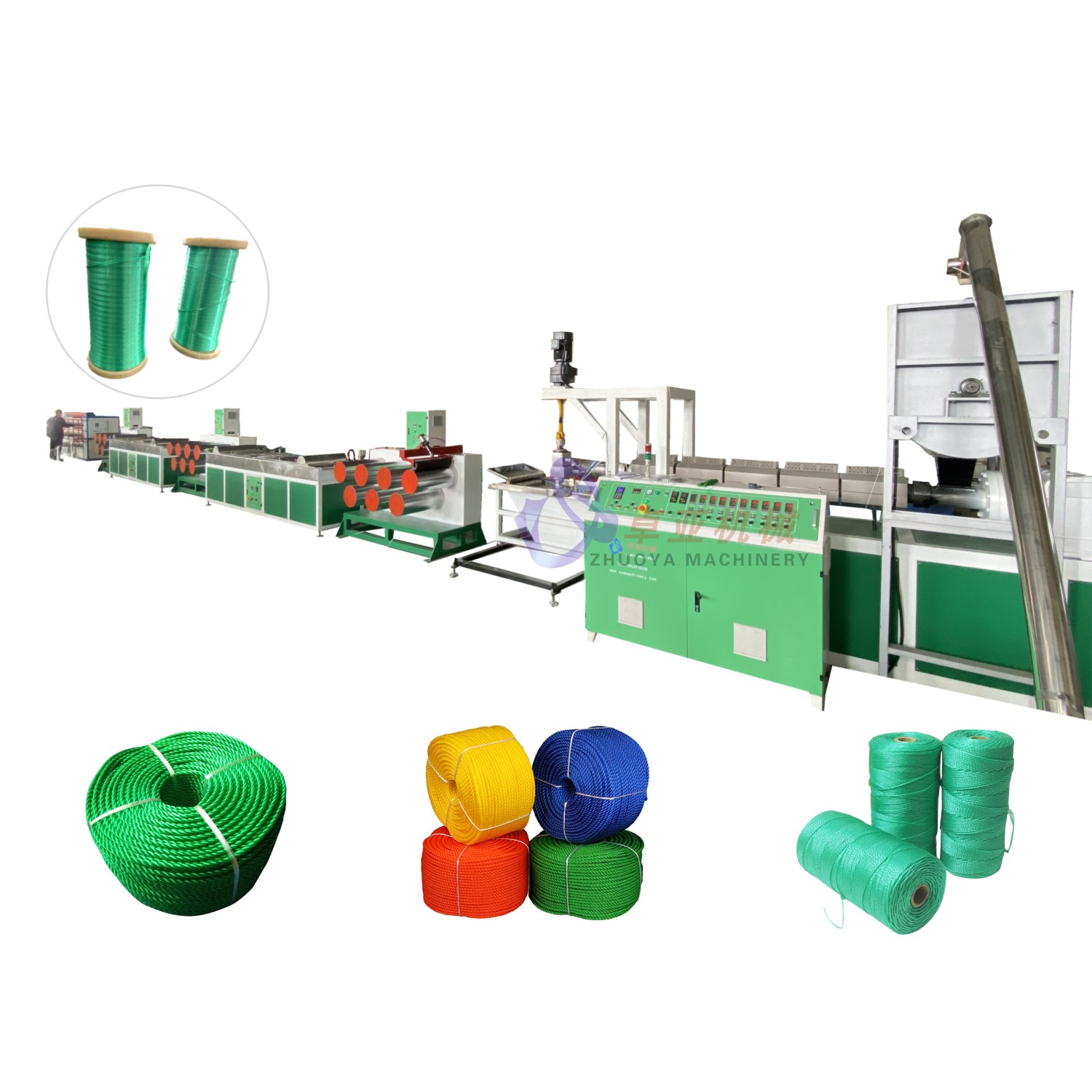PET PE PP rope filament extruder machine
