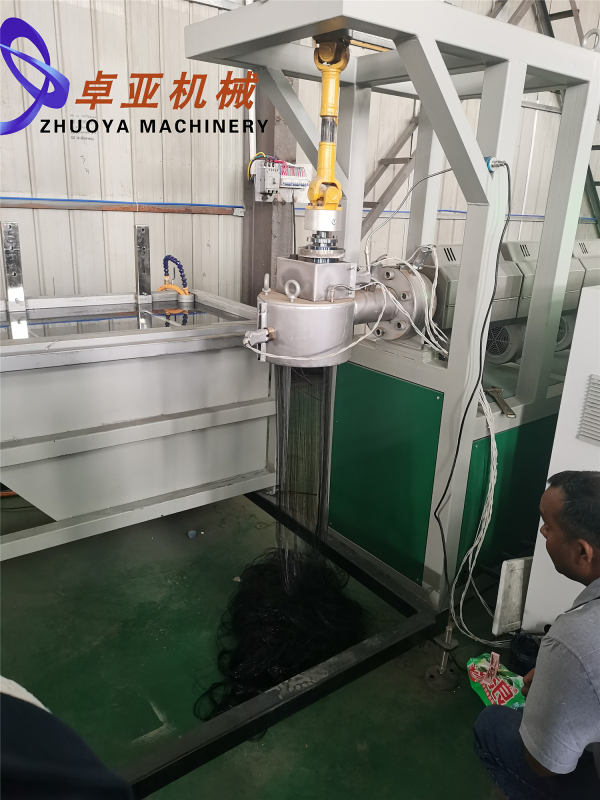 Kenya Customer Came for Synthetic Hair Filament Machine Inspection