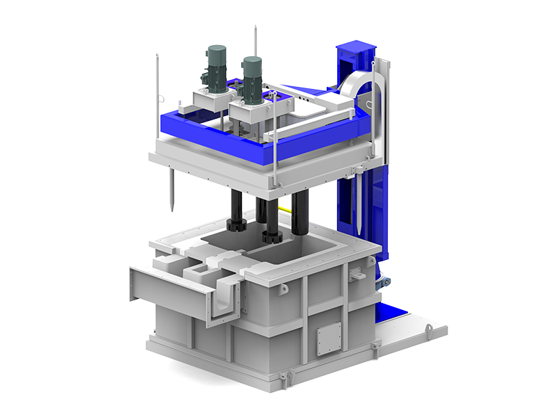 Box type in-line degassing equipment