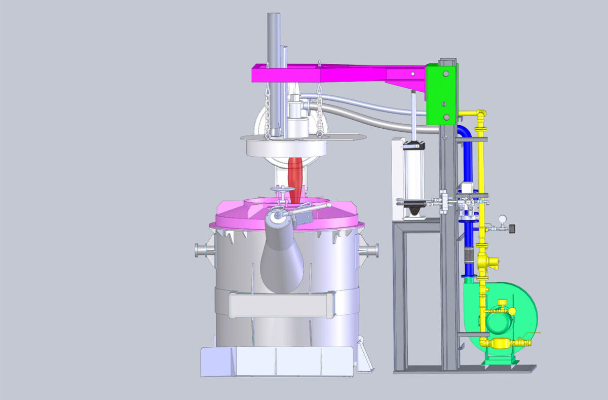 Vacuum Suction Transfer Ladle Preheating Equipment