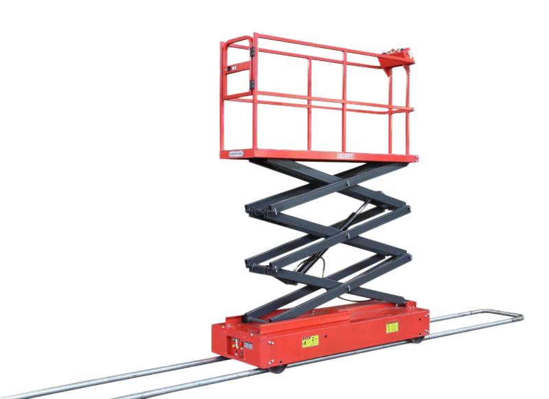 Track picking scissor lift