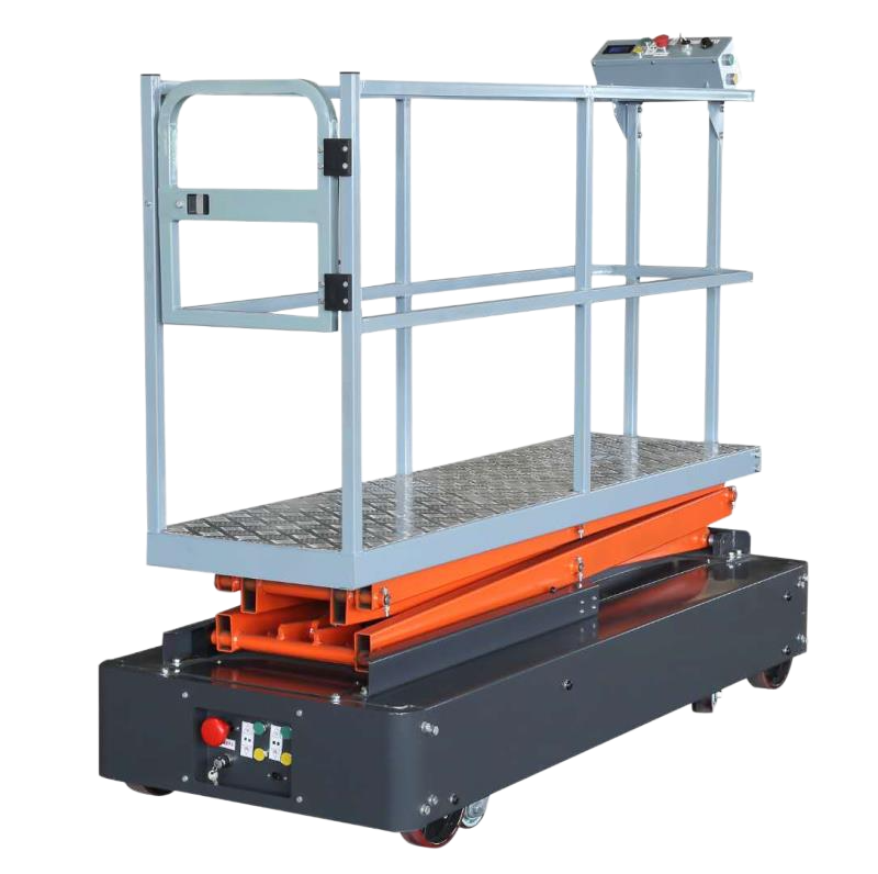 Track picking scissor lift