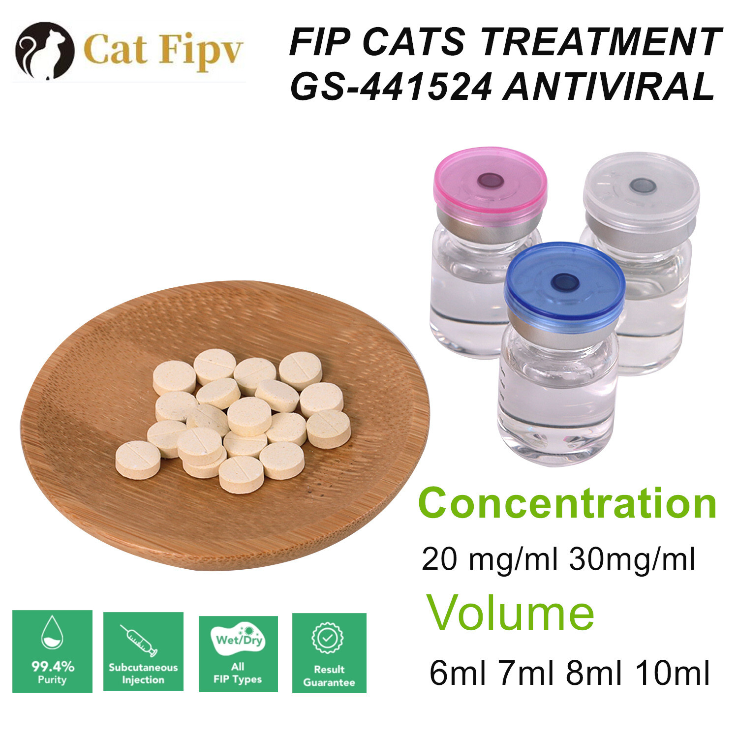 gs441524 for cat fip treatment injection and pills