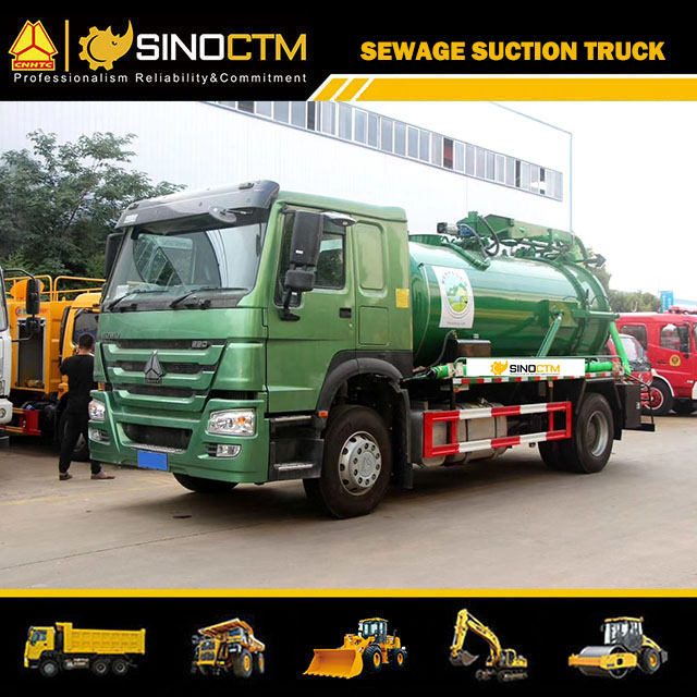 HOWO 10cbm Sewage Tank Italy Moro Pump Fecal Vacuum Suction Truck