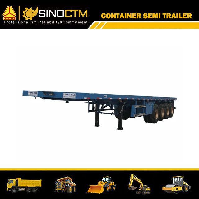Cimc Tri-Axle 40FT 60t Flatbed Container Chassis Semi Trailer Truck Trailer Tractor Trailer