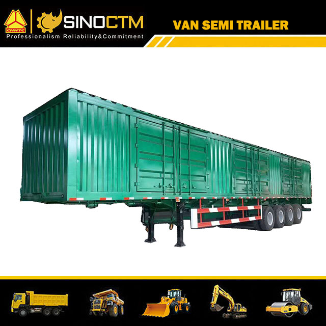 Good Quality 4 Axles 50FT 60tons Carbon Steel Wing Type Box Semi Trailer for Sale