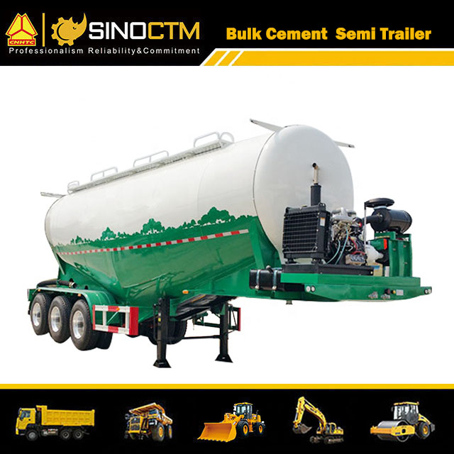 3 Axle 30cbm V Shape Tanker Body 50cbm Bulk Cement Tank Semi Trailer