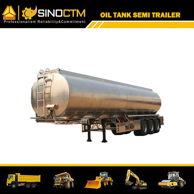 3axle 45cbm 4 Compartments Diesel Fuel Oil Aluminum Alloy Tanker Truck Semi Trailer with Tractor Truck