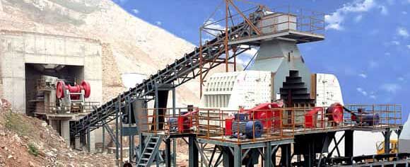 Ligne de production d'agrégats de calcaire/dolomite 800-1000T/H
