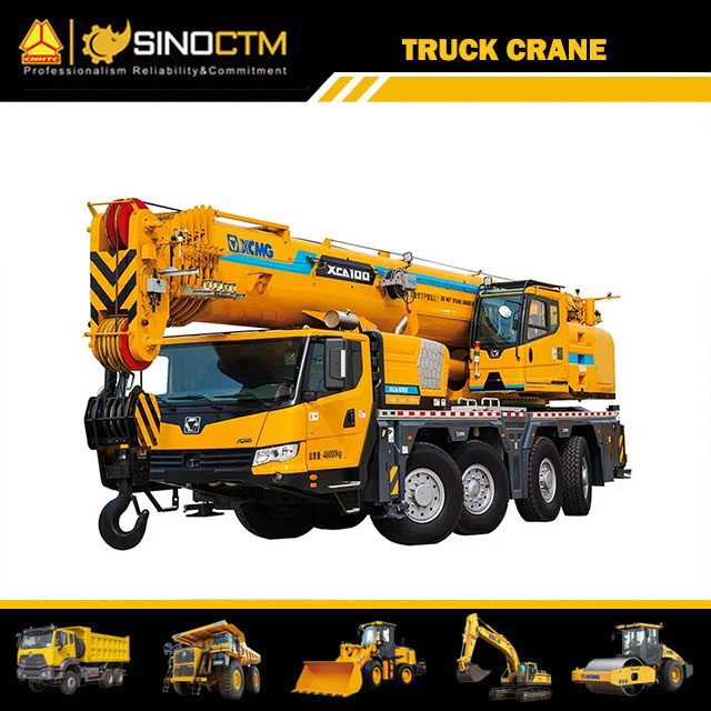 XCMG officiel XCA100 grue de camion mobile prix de la grue de camion tout terrain de 100 tonnes