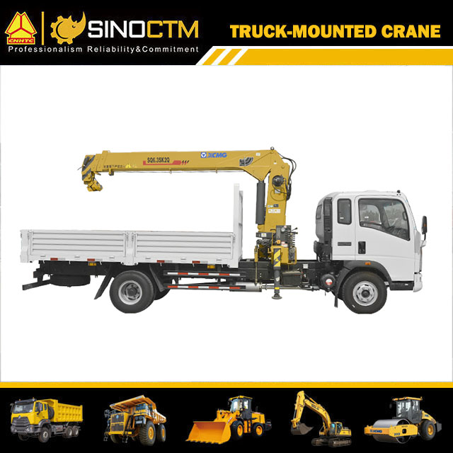 Grue à flèche télescopique XCMG SQ6.3SK2Q grue montée sur camion 6 tonnes à vendre
