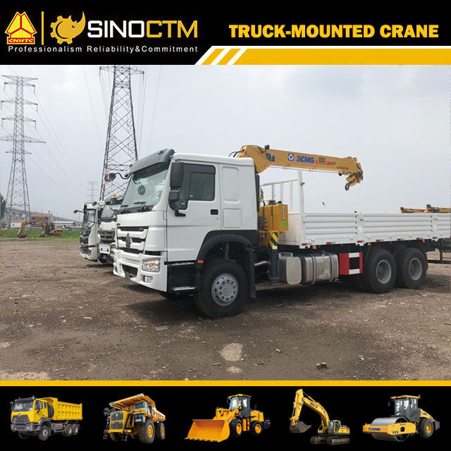 XCMG SQ10SK3Q Grue montée sur camion à flèche télescopique de construction de 10 tonnes