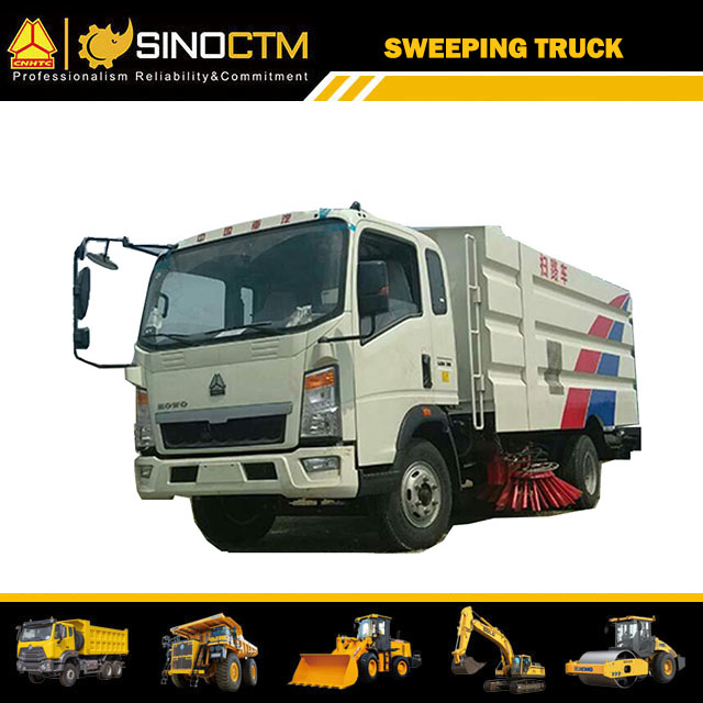 Balayage des déchets 5tonne Sinotruk HOWO camion balayeuse sous vide