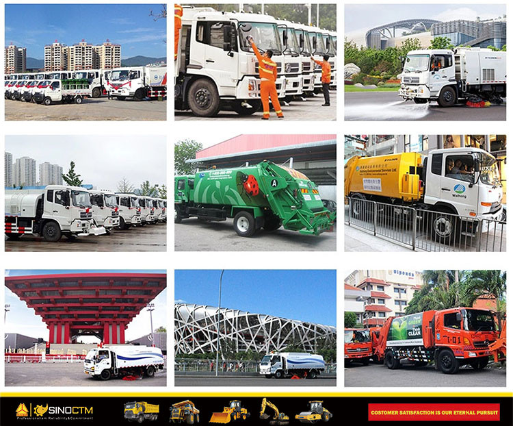 Camion à ordures hydraulique comprimé à chargement arrière