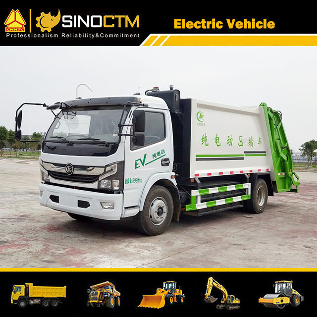 Batterie de grande capacité camion à ordures électrique de réservoir de déchets de 8 yards cubes