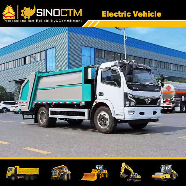 Camion à ordures électrique de taille moyenne, capacité de chargement nominale de 8 000 lb