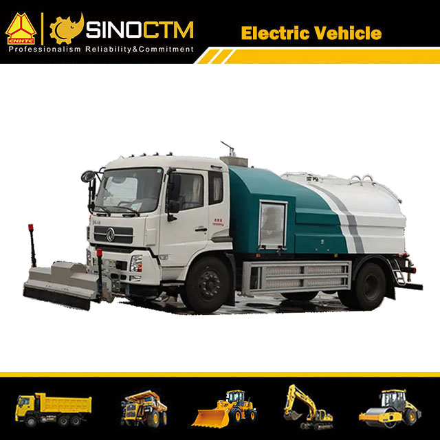 Camion de nettoyage à haute pression de nettoyeur à pression électrique monté à l'avant de balayeuse d'aspirateur d'allée