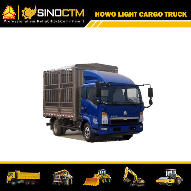 Prix bon marché HOWO 4X2 116HP 6 tonnes Mini Van Cargo Truck pour la vente