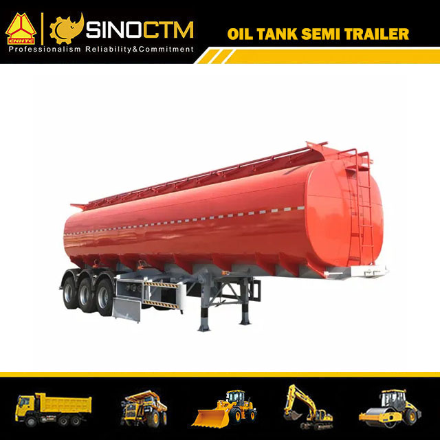 35CBM/35000L pétrolier en acier au carbone semi-remorque pour le transport de carburant/diesel/brut
